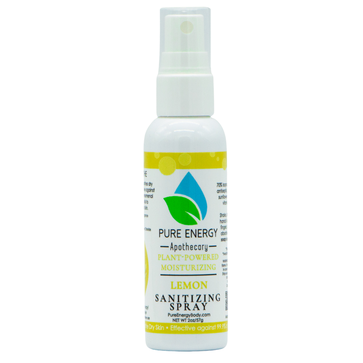 Hand Sanitizer Spray - 2 oz Travel Size (Lemon)