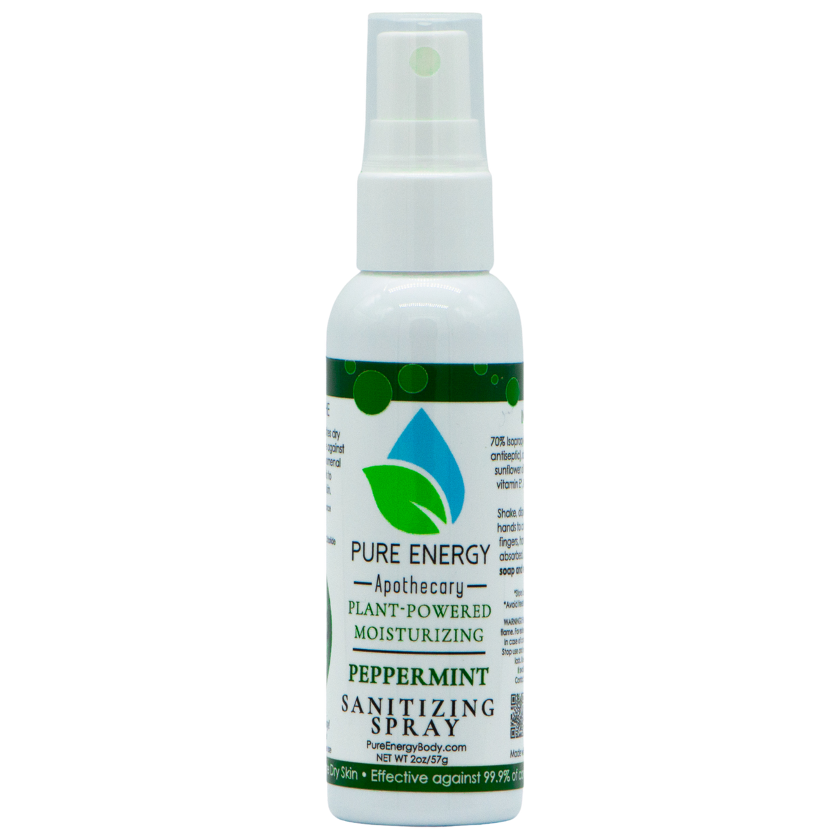 Hand Sanitizer Spray - 2 oz Travel Size (Peppermint)