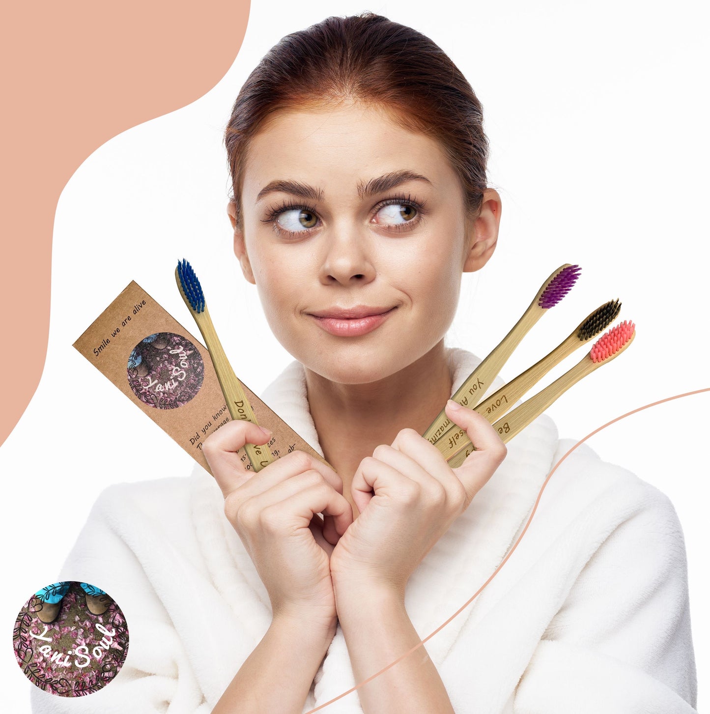 Yani Soul Motivational Eco Friendly Bamboo Toothbrush Soft Bristles