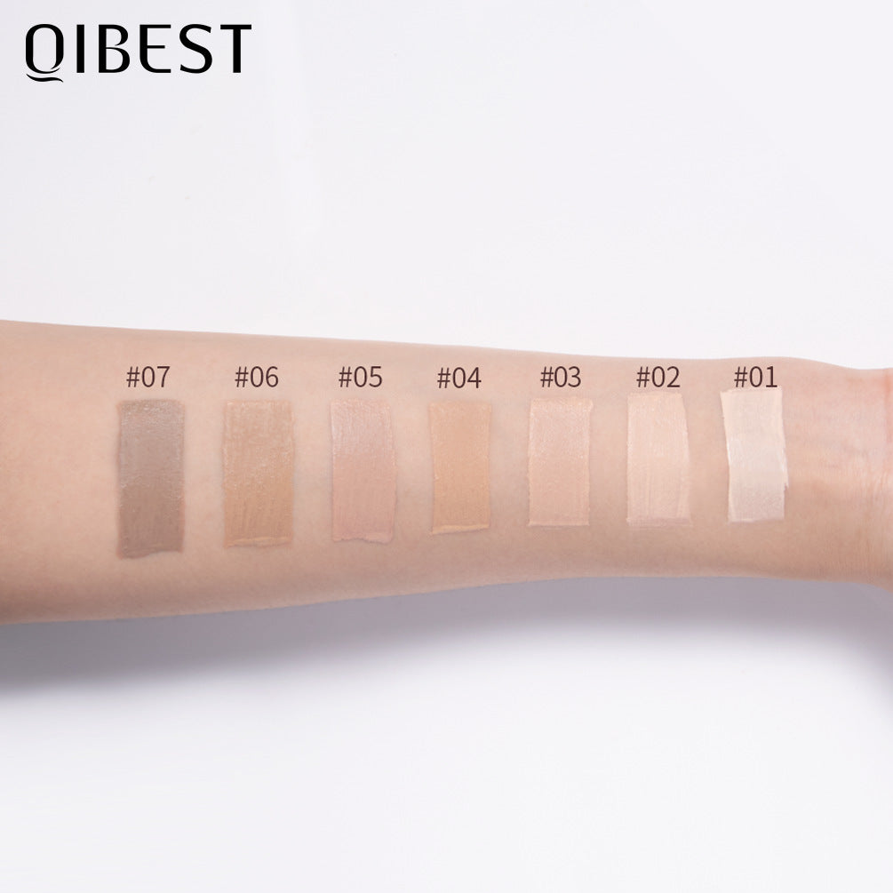 QIBEST Liquid Foundation Long Lasting Makeup Concealer Moisturizing Br