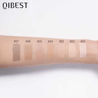 QIBEST Liquid Foundation Long Lasting Makeup Concealer Moisturizing Br