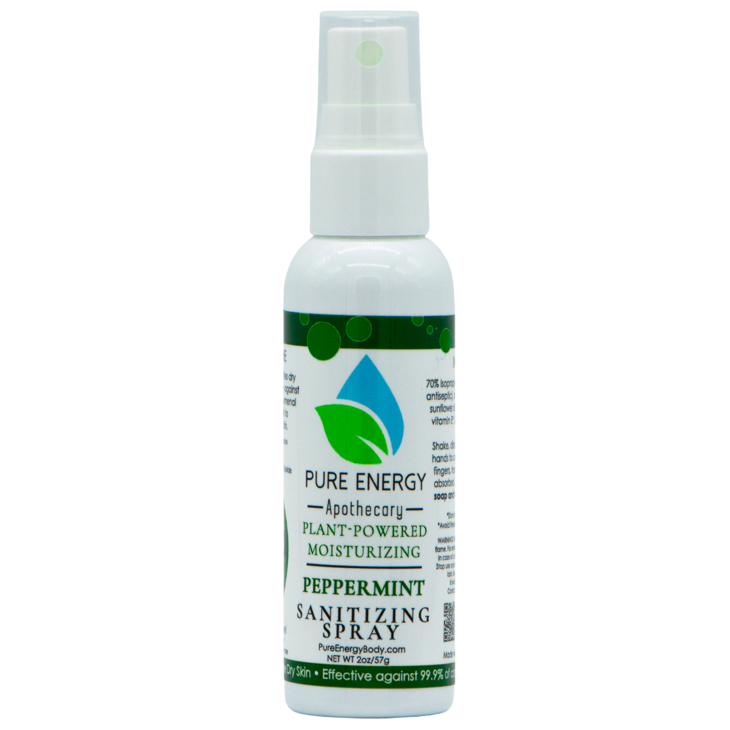 Hand Sanitizer Spray - 2 oz Travel Size (Peppermint)