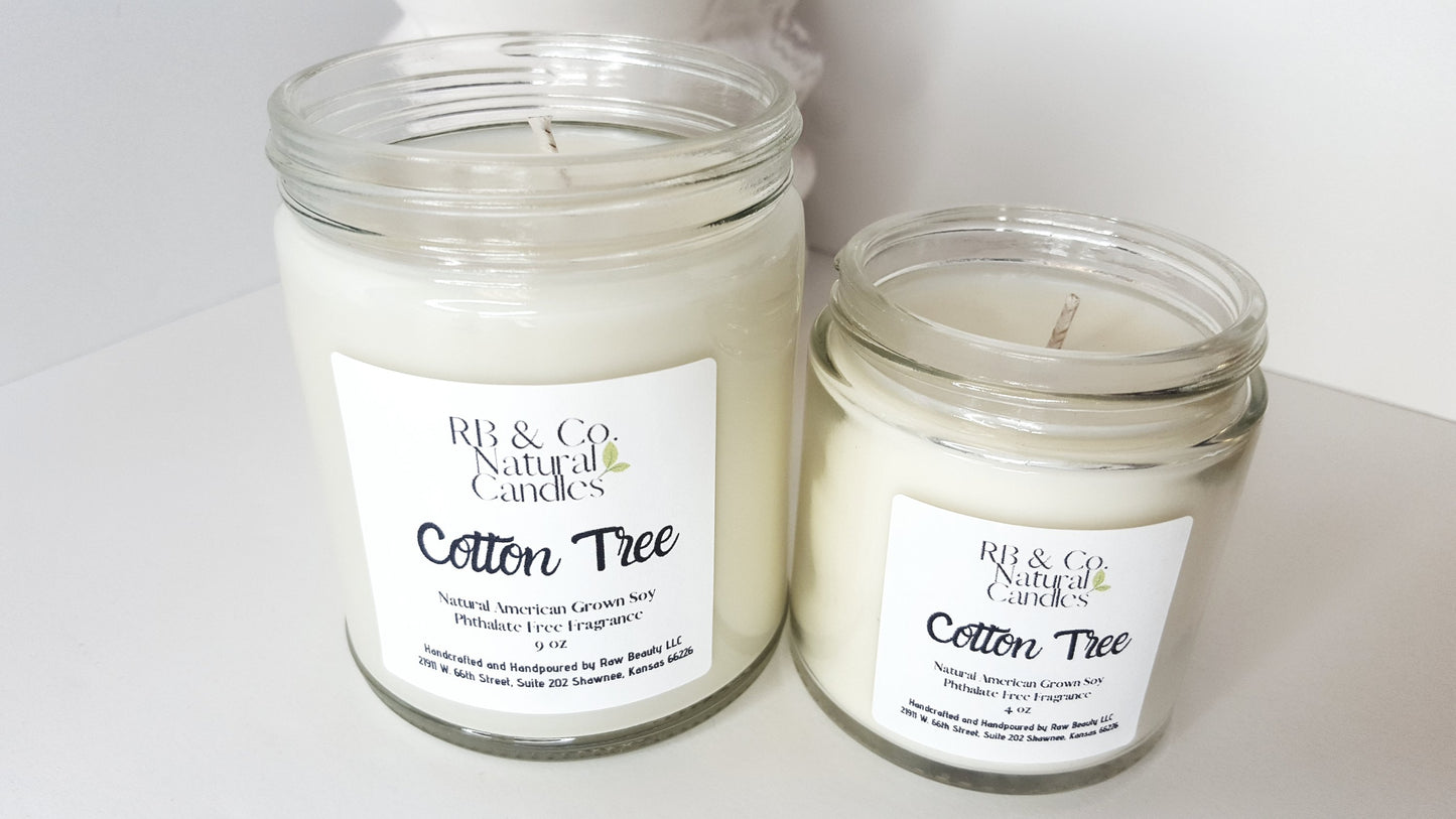 Cotton Tree Scented Natural Soy Candle | Hand-Poured and Hand-crafted