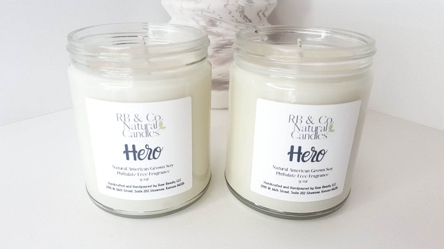 Hero | Natural Soy Candle | Hand-Poured and Hand-crafted