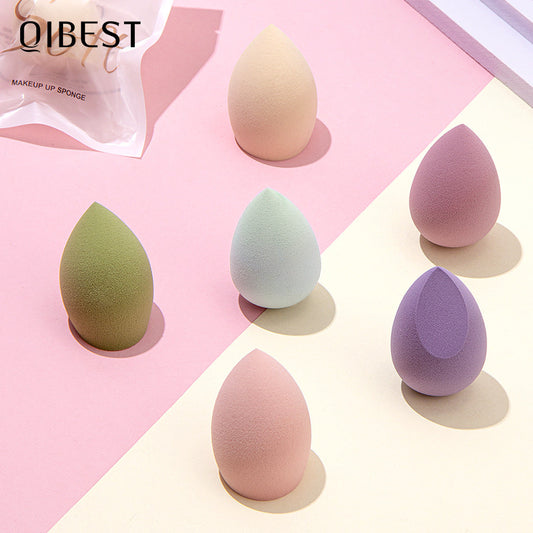 QIBEST Beauty Egg Sponge Puff Wet and Dry Do Not Eat Powder Beauty Egg