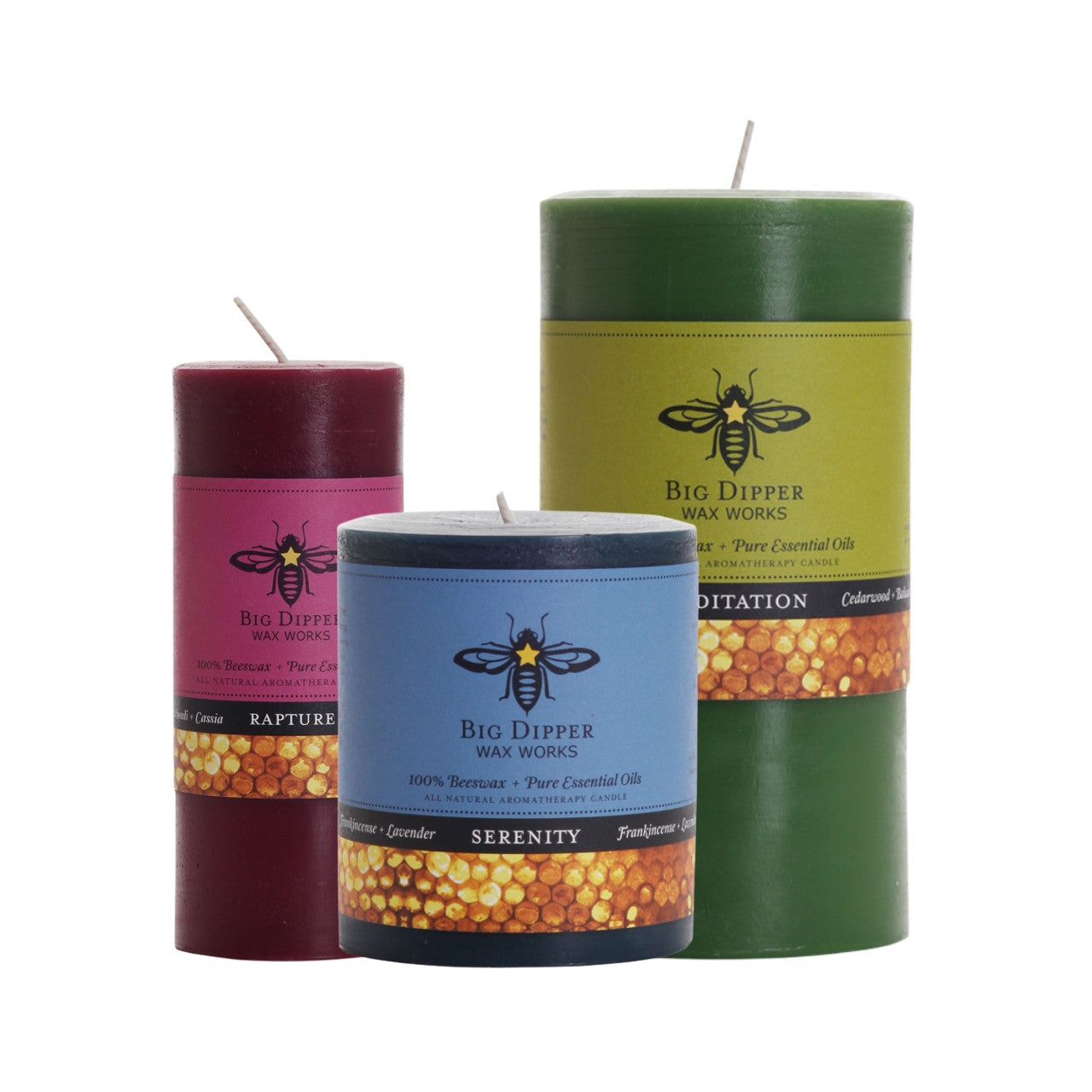 Big Dipper Wax Works Beeswax Aromatherapy Pillars