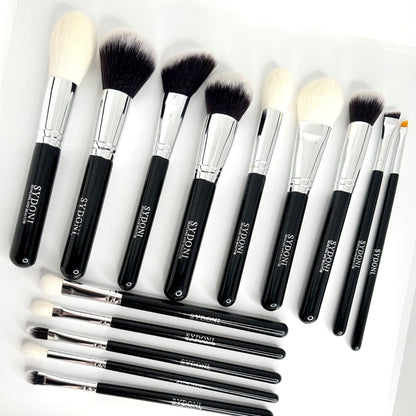 14 Piece Professional Makeup Brush Collection With Brush Holder