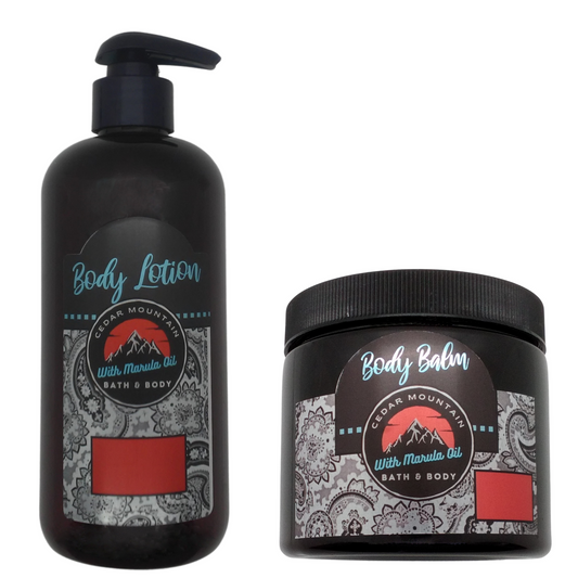 Cedar Mountain Jamba Scented Marula Oil Body Lotion and Body Balm