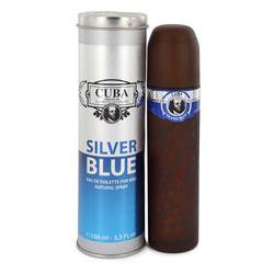 Cuba Silver Blue Eau De Toilette Spray By Fragluxe 3.3 oz Eau De