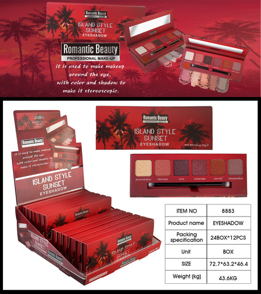 Island Sunset 6-Color Eyeshadow Palettes - SET