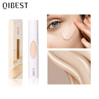 QIBEST Liquid Foundation Long Lasting Makeup Concealer Moisturizing Br