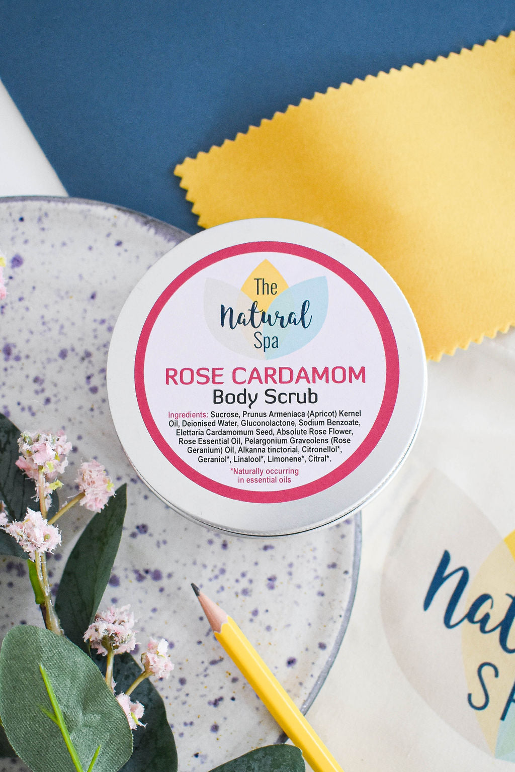 Rose and Cardamom Body Scrub - 3 different size option