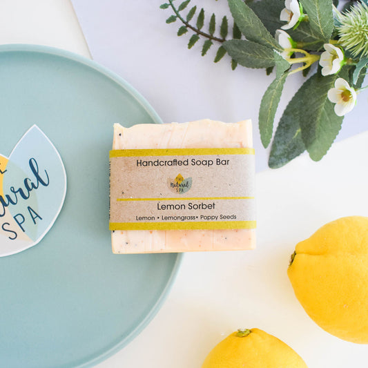 Lemon Sorbet Soap Bar - Lemon, lemongrass and Poppy seeds - 3