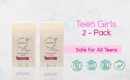 2-Pack All-Natural Deodorants For Kids & Teens