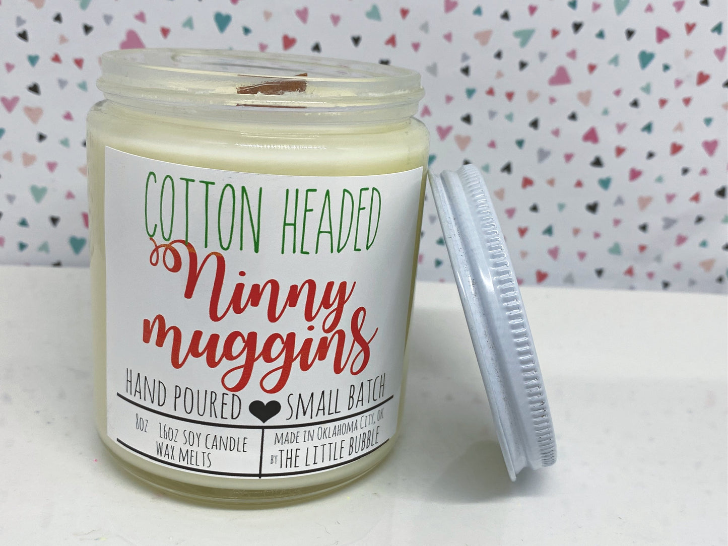 Cotton Headed Ninny Muggins ~ Soy Candle Jar