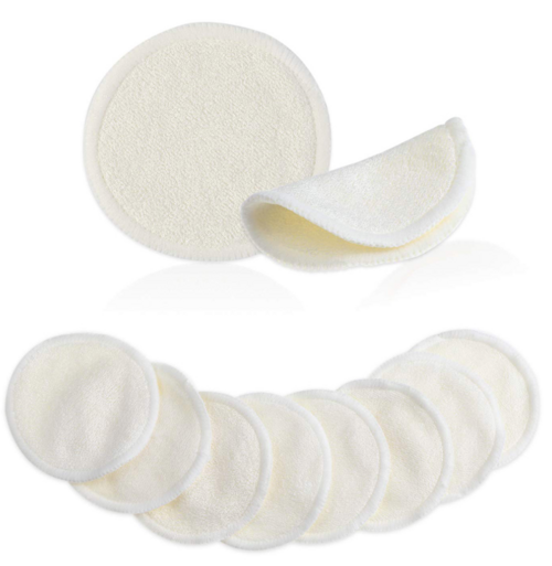 Reusable Bamboo Cotton Rounds (10 Count) For Cleansing & Toning