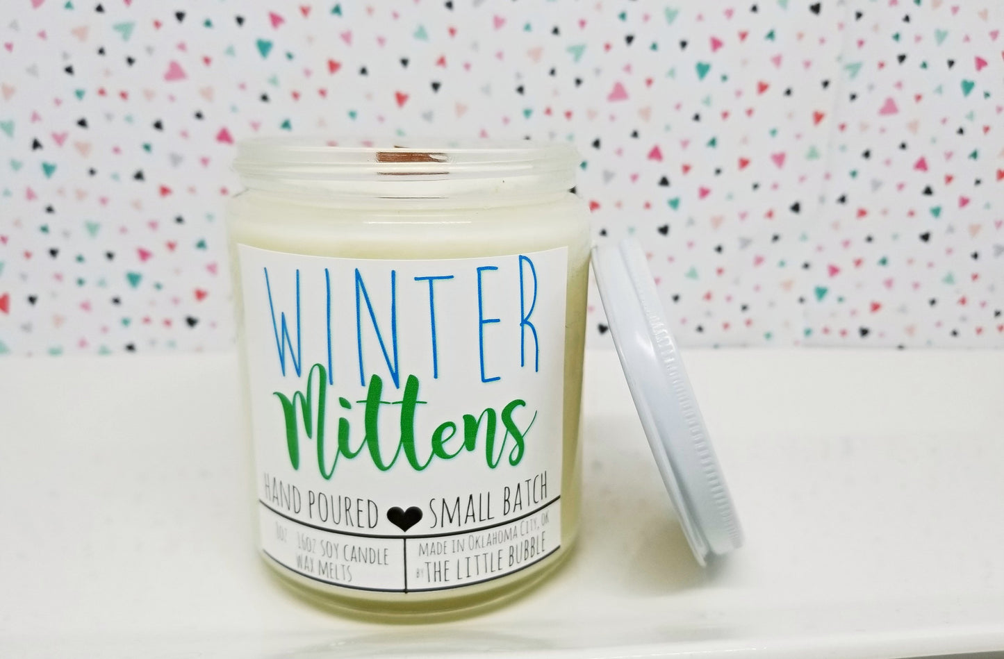 Winter Mittens ~ Soy Candle Jar - Holiday 2020