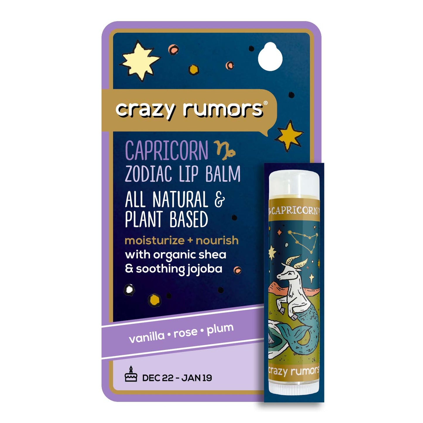 Capricorn Zodiac Lip Balm