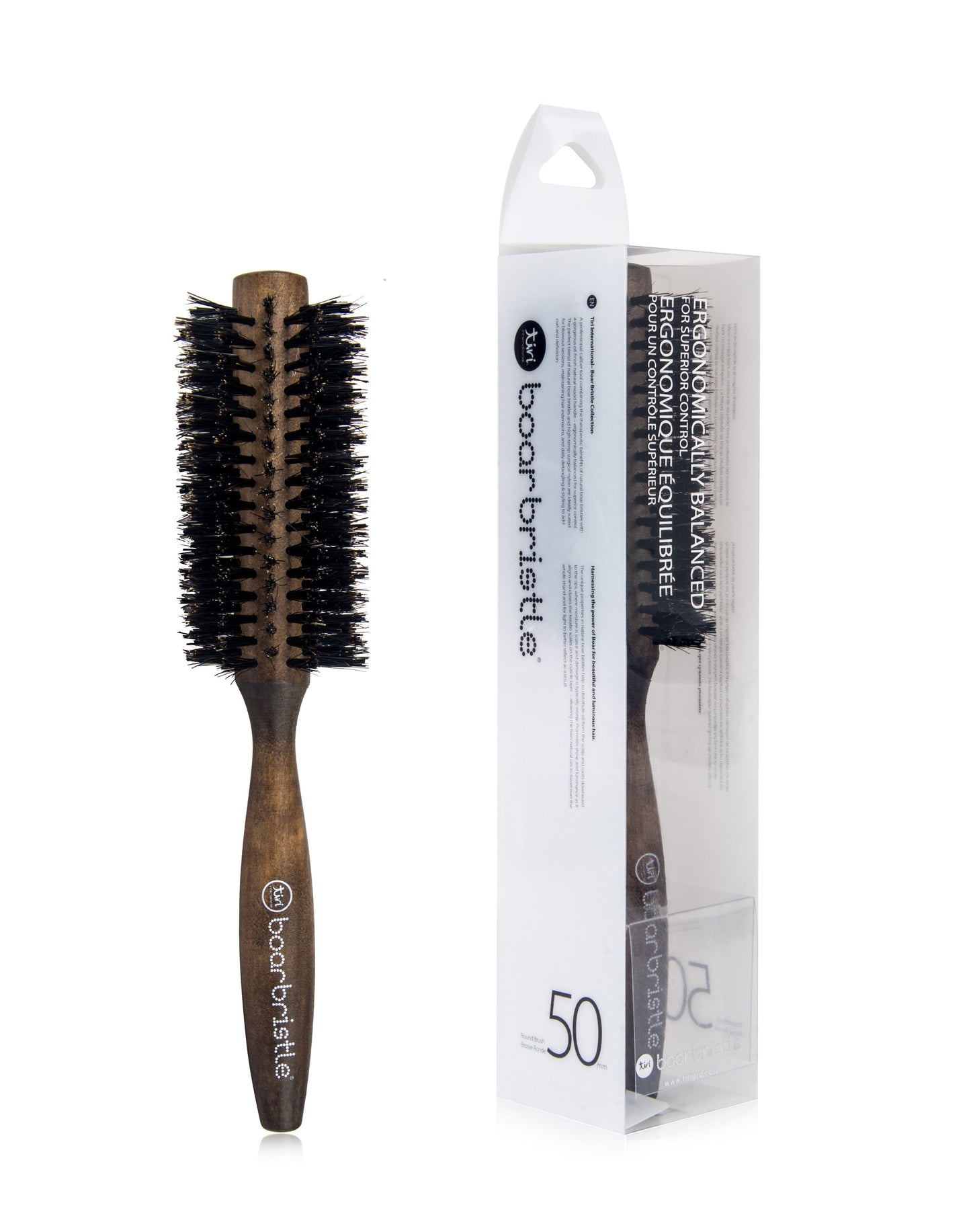 TiriPro 50mm Professional Round Brush with Premium Boar Bristle