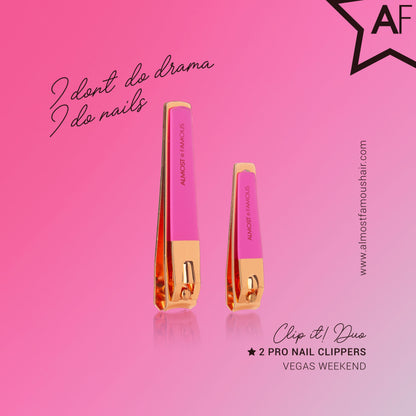 Almost Famous "Clip It" Rose Gold Nail Clipper Duo