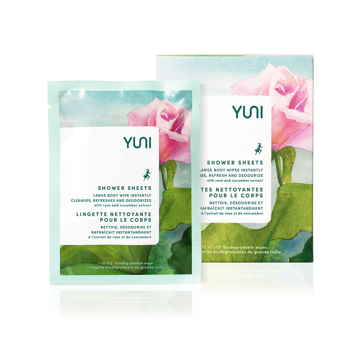 YUNI ROSE CUCUMBER SHOWER SHEETS Box of 12