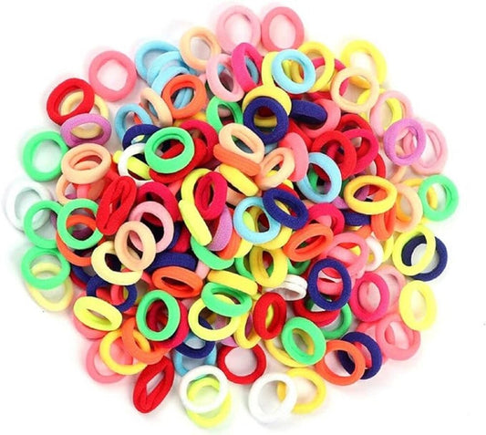 Pack of 300 pcs Multicolour Hair Rubber Bands for Kids and Girls