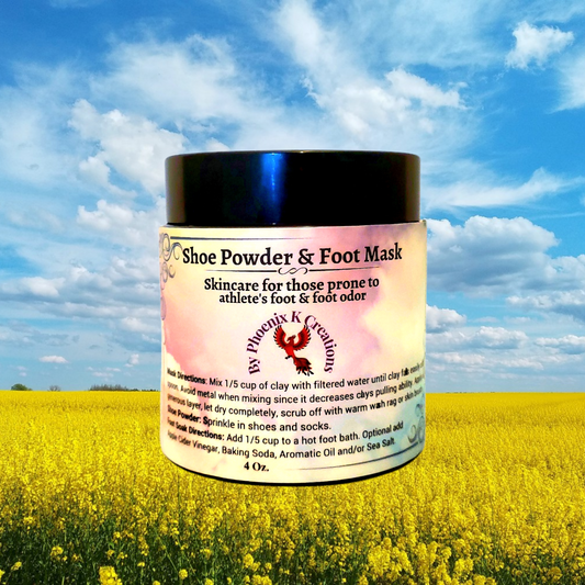 Organic Shoe Powder & Foot Mask for Athlete's foot prone skin