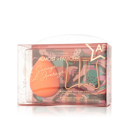 Almost Famous Makeup Blender w/ Rose Gold Stand