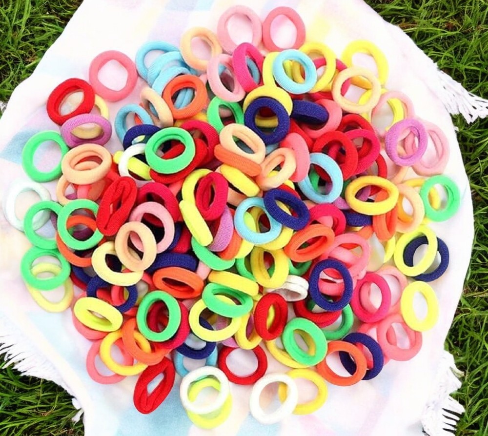 Pack of 150 pcs Multicolour Hair Rubber Bands for Kids and Girls