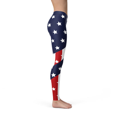 Womens American Flag Leggings