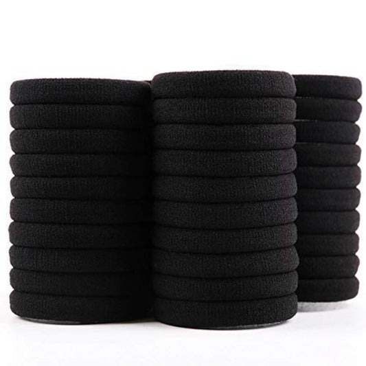 Pack of 200 pcs Black Hair Rubber Bands for Kids and Girls