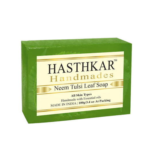 Hasthkar Handmades Glycerine Natural Neem tulsi leaf Soap 100Gm