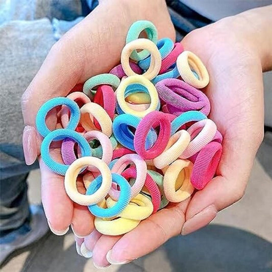 Pack of 200 pcs Multicolour Hair Rubber Bands for Kids and Girls