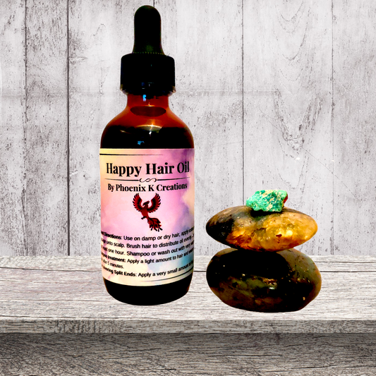 Organic Happy Hair Oil- Raw, Vegan.