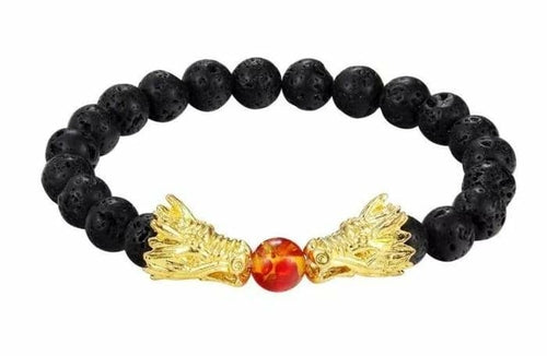 Dueling Dragons - Lava Stone Essential Oil Bracelet