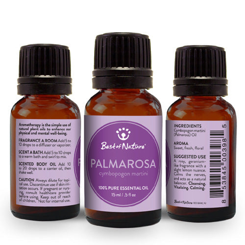 Palmarosa Essential Oil - 100% Pure