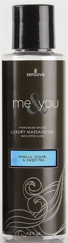 Me and You Massage Oil - Vanilla Sugar and Sweet Pea - 4.2 Oz.