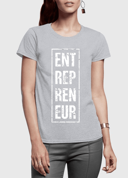 Entrepreneur Vertical Half Sleeves Women T-shirt