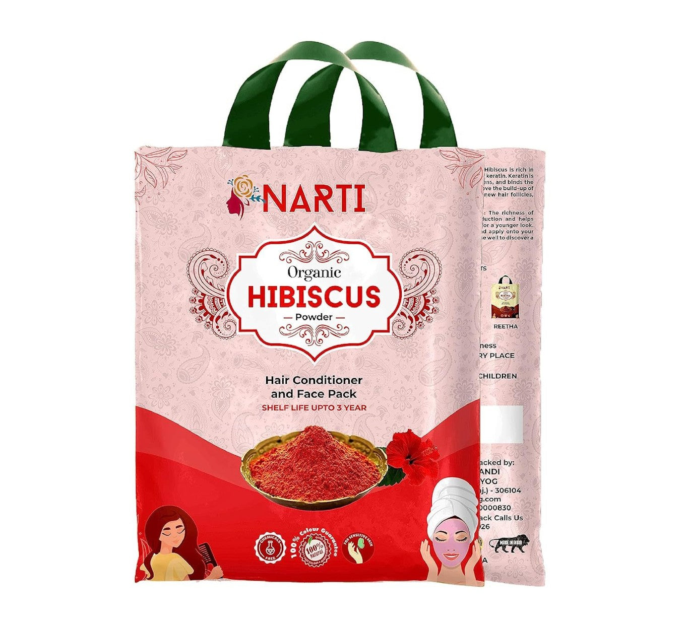 Organic hibiscus powder for skin Roselle powder for face pack