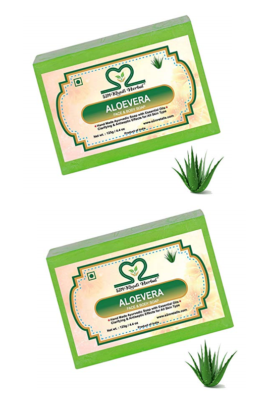 S2M Herbal Aloevera Face & Body Soap pack of 2