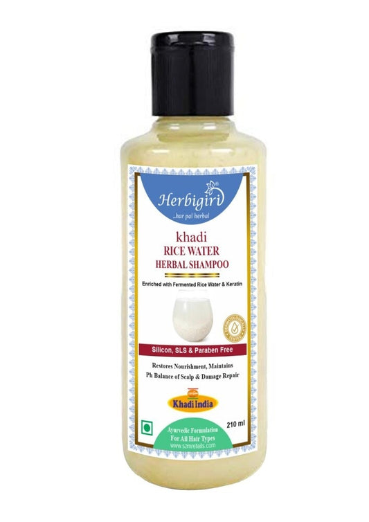 Herbigiri khadi rice water herbal shampoo