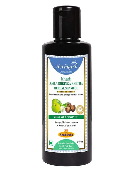 Herbigiri Khadi amla bhringa reetha herbal shampoo SLS Free