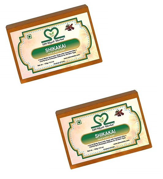 S2M Herbal Shikakai Face & Body Soap pack of 2