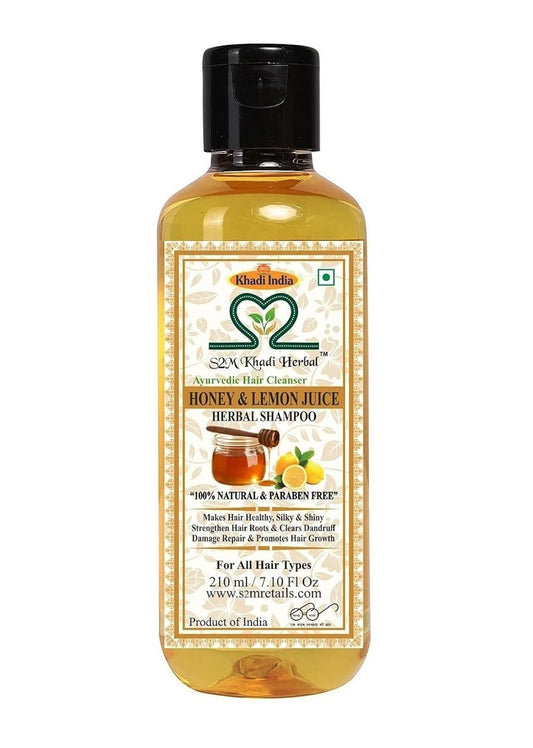 S2M Khadi Herbal Ayurvedic Honey & Lemon Juice Shampoo 210 ml