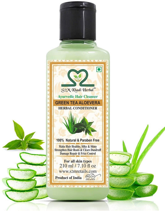 S2M Khadi Herbal Green Tea & Aloevera Hair Conditioner For Nourishment