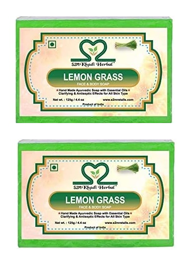 S2M Herbal Lemongrass Face & Body Soap pack of 2