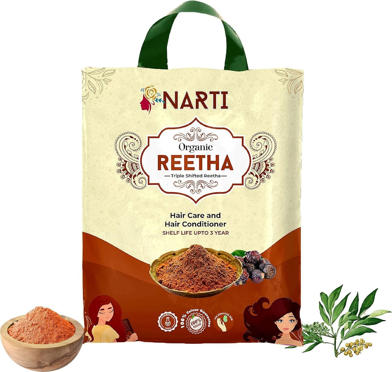 Organic reetha power for hair