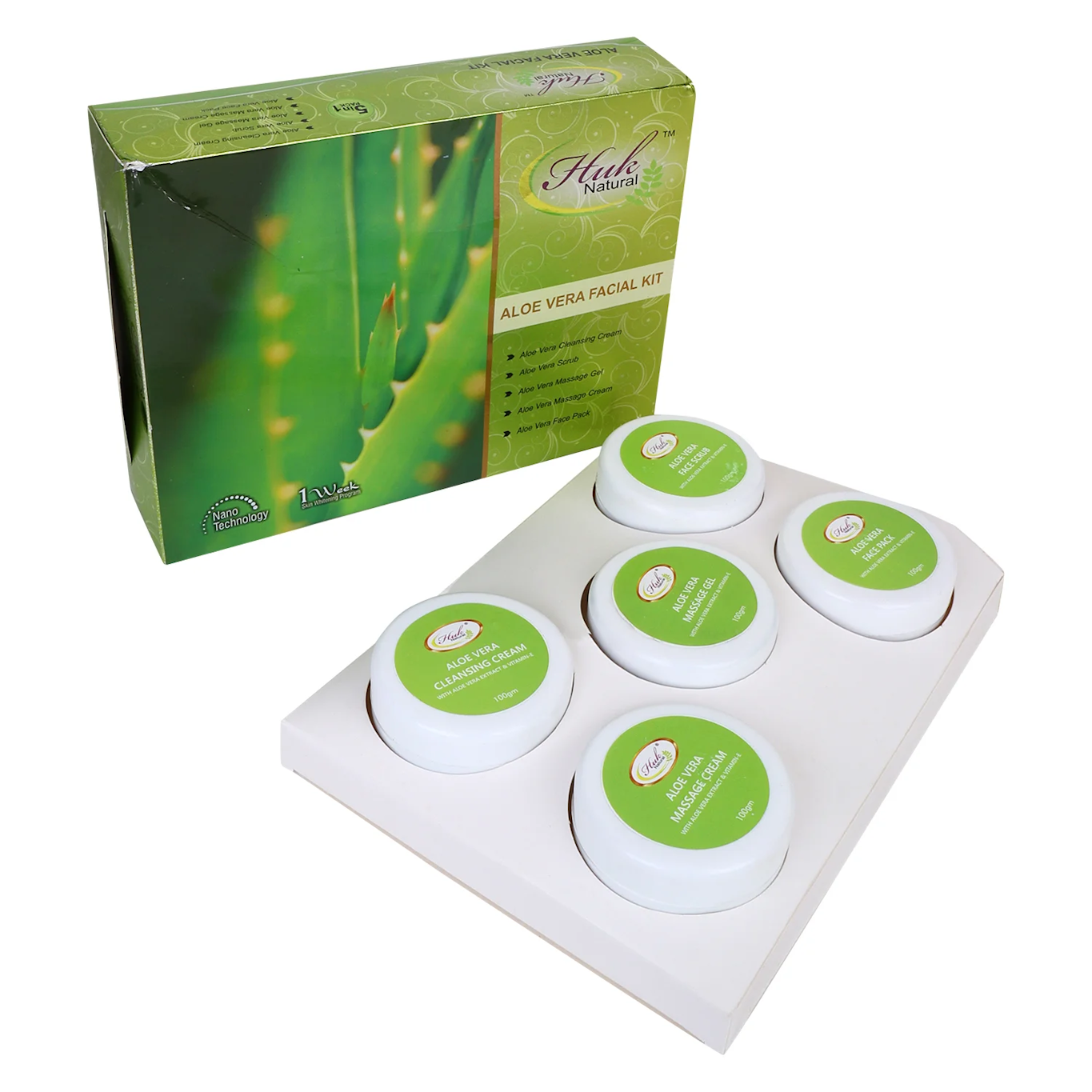 Huk Aloe Vera Facial Kit With Aloe Vera Extract & Lavender Oil PACK OF