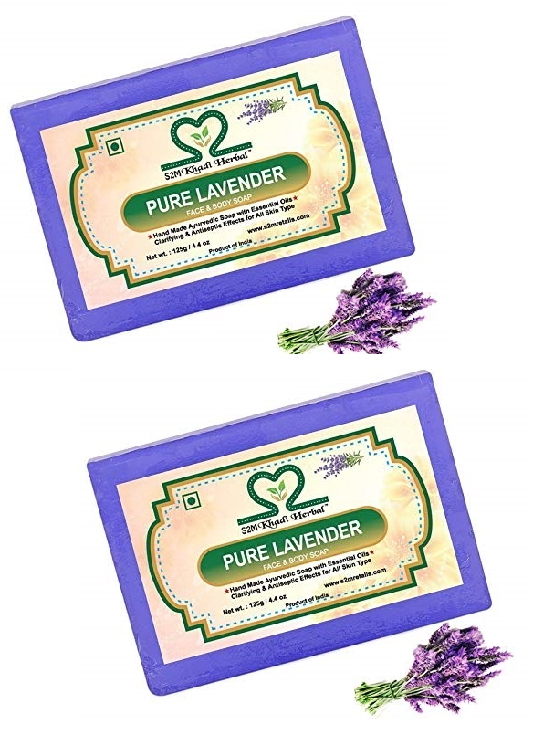 S2M Herbal Lavender Face & Body Soap pack of 2