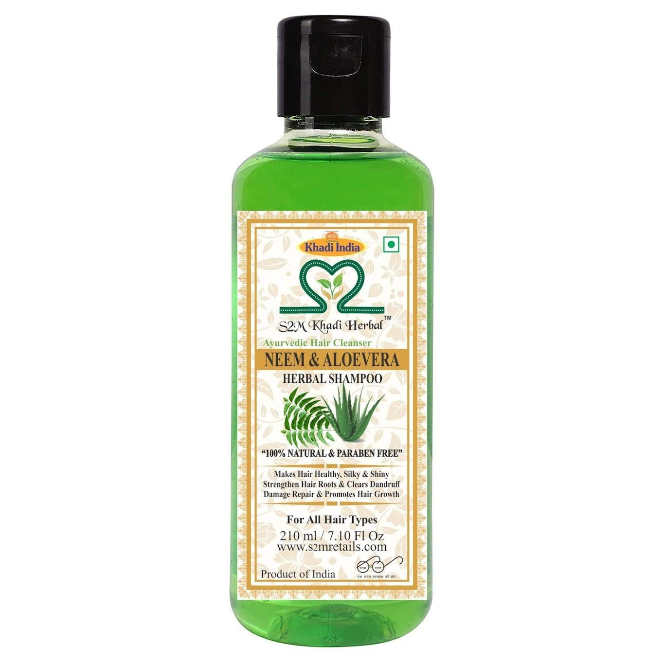 S2M KHADI HERBAL Neem Aloevera Shampoo